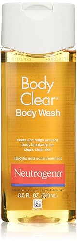 Neutrogena Body Clear Acne Body Wash with Glycerin & Salicylic Acid Acne Medicine for Acne-Prone Skin, Non-Comedogenic, 8.5 fl. oz (Pack of 2)
