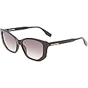 KARL LAGERFELD Women's KL6071S Rectangular Sunglasses, Black, One Size
