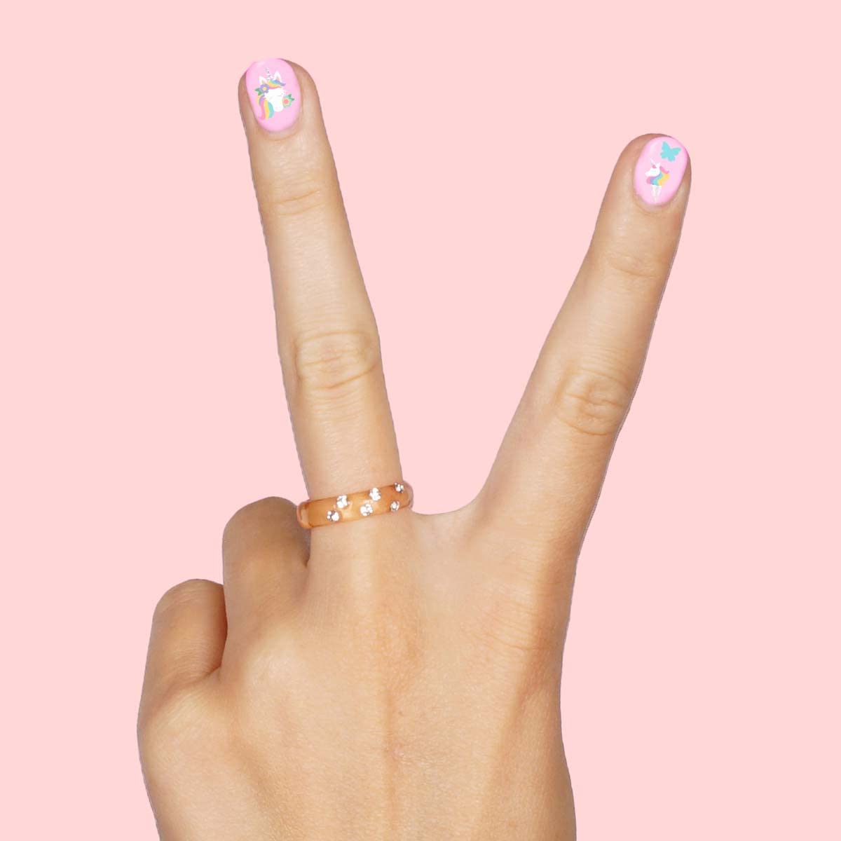 xo, Fetti Kids Unicorn Nail Stickers - 524 Decals | Birthday Girl Party Favors, DIY Home Activity, Gift, Cute Nail Transfer, Rainbow, Butterfly