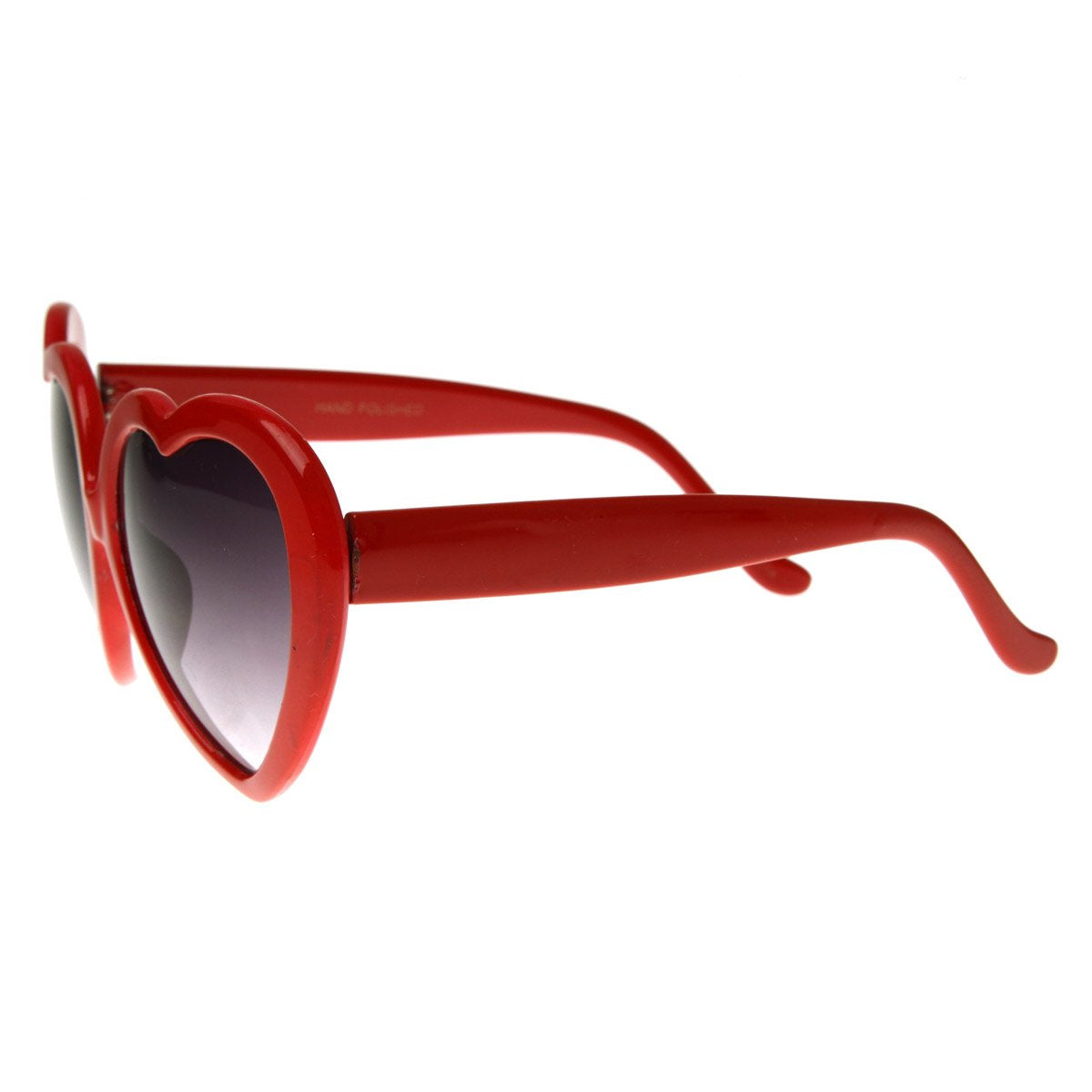 zeroUV Oversized Heart Shaped Sunglasses UV400 Cute Trendy Love Fashion Eyewear for Women 52mm (Red)