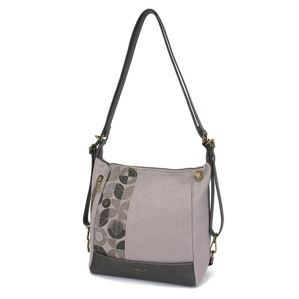 Retro Convertible Purse - Charms Paw+LOVE - Gray