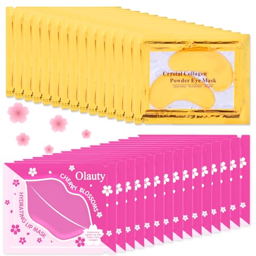30 Pairs 24K Gold Eye Masks & Lip Masks, Under Eye Patches for Puffy Eyes, Lip Mask Skincare, Small Gifts, Bridesmaid Gifts, Bridal Shower Gifts Beauty and Personal Care Miniling Default Title