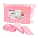 Aysekone 600 Pieces Pink Lint Free Nail Wipes Gel Polish Remover Cotton Pads for Manicure and Nail Art