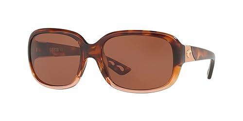 Costa Woman Sunglasses Shiny Tortoise Fade Frame, Copper Lenses, 58MM