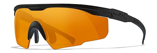 Wiley X PT-1 Changeable Lens Sunglasses with Rust Lens/Matte Black Frame