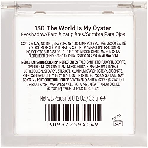 Almay Eyeshadow Palette, Longlasting Eye Makeup, Single Shade Eye Color in Matte, Metallic, Satin and Glitter Finish, Hypoallergenic, 130 The World…