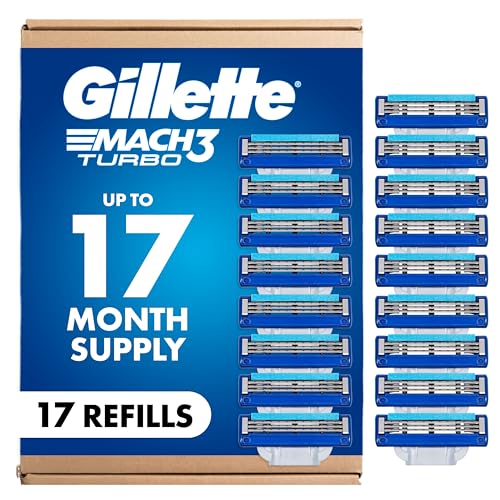 Gillette Mach3 Turbo Mens Razor Blade Refills, 17 Count Beauty and Personal Care Gillette Default Title