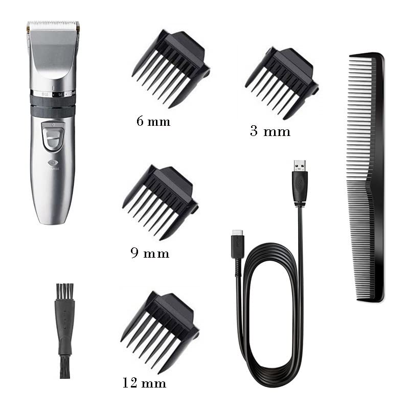 GLESVOWIO Hair Clippers Professional Rechargeable Cordless Men Electric Clipper Beard Trimmer Adjustable Haircut Machine USB Powerful Beauty and Personal Care GLESVOWIO