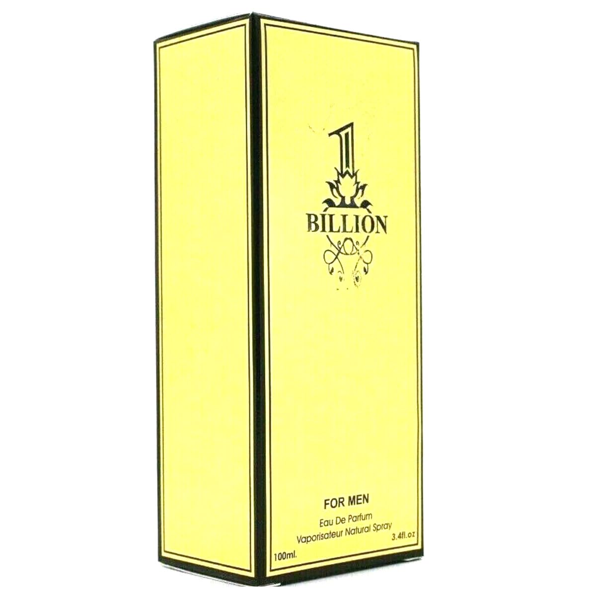 Secret Plus 1 Billion, Fragrance for Men, 3.4 Oz -100 ml / Eau De Parfum Natural Spray Vaporizateur