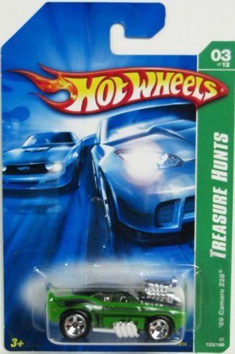 Hot Wheels Tooned '69 Camaro Z-28 Variant Treasure Hunt #123 '07 Scale 1/64 Scattered Chrome Collector