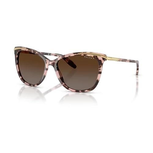 Ralph Lauren RA5203 1463T5 54M Pink Tortoise/Brown Gradient Polarized Cateye Sunglasses For Women +BUNDLE with ACCESSORY EYEWEAR KIT