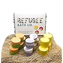Refugee Bath Co. Variety Pack Bath Bombs 3.0 Ounces Each Organic Cocoa Butter Natural Plant-Based Ingredients (Variety 15 Pack: Rejuvenate)
