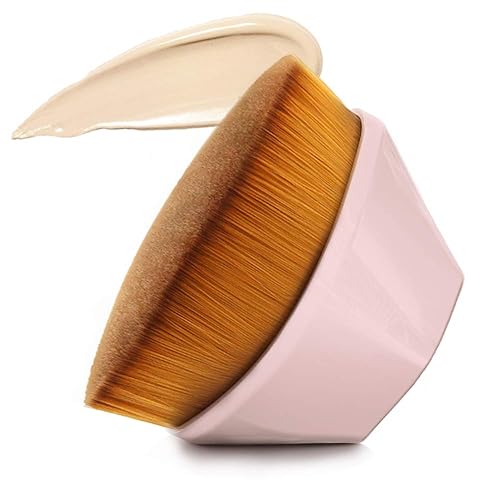 Daubigny Foundation Makeup Brush Flat Top Kabuki Hexagon Face Blush Liquid Powder Foundation Brush for Blending Liquid, Cream or Flawless Powder