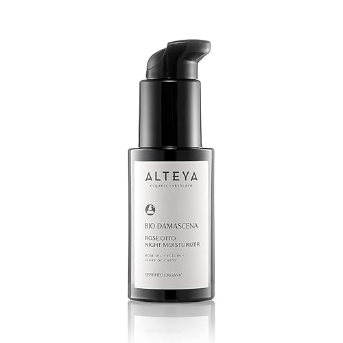 Alteya Organics Night Moisturizer Certified Organic Skin Care 1.7 Fl Oz/50 mL Bio Damascena Award-Winning Face Cream With Organic Bulgarian Rose Oil
