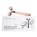 Mount Lai Rose Quartz Tension Melting Facial Massager for Face & Neck - Face Roller to Relieve Tension, Soothe Stress, Improve Circulation & Enhance