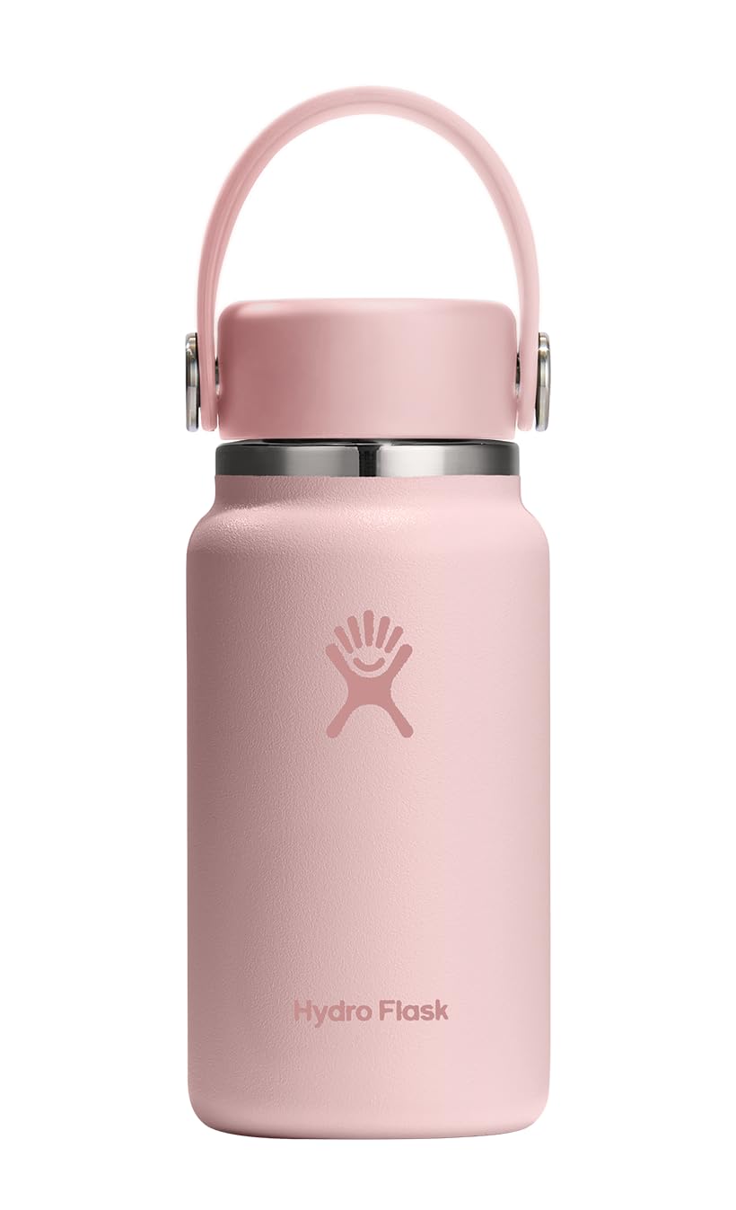 Hydro Flask Micro Water Bottle - Insulated Leak Proof Mini Flask - Stocking Stuffer or White Elephant Gift 6.7 Oz Trillium