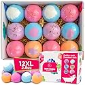 Bath Bombs for Women, Men & Kids - 12 Bath Bomb Gift Set with Shea Butter, Essential Oils & Sea Salt, Moisturizing Spa Aromatherapy, Long-Lasting…