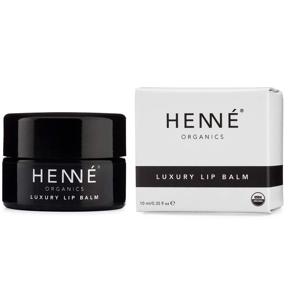 Henné Organics Luxury Lip Balm - Natural and Organic Moisturizer - 0.35 Ounce Jar Beauty and Personal Care Hennà Organics