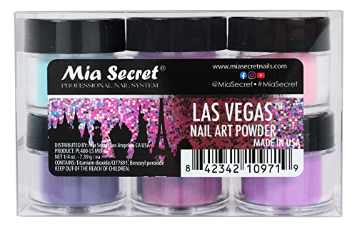 Mia Secret Nail Art LAS Vegas Acrylic Powder 6 Piece Beauty & Personal Care Mia Secret