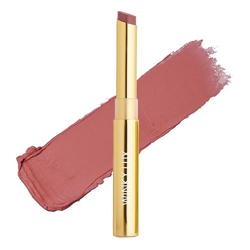 Winky Lux Skinny Plump Demi Matte Lipstick - Nude Pink Lip, Natural Plump Lipstick, Weightless Long Lasting Soft Matte Lip Crayon, Infused