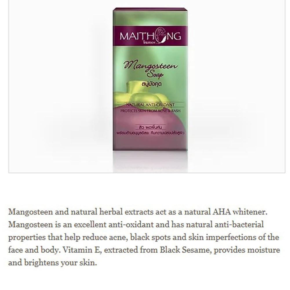 Maithong Mangosteen Soap 100 Gram. Beauty & Personal Care Maithong