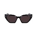 KARL LAGERFELD Women's Sunglasses KL6145S - Black with Solid Smoke Lens