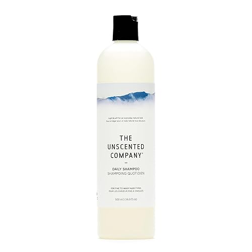 The Unscented Company Daily Shampoo, For Fine to Wavy Hair Types, Fragrance Free, 16.9 fl oz (500 ml)