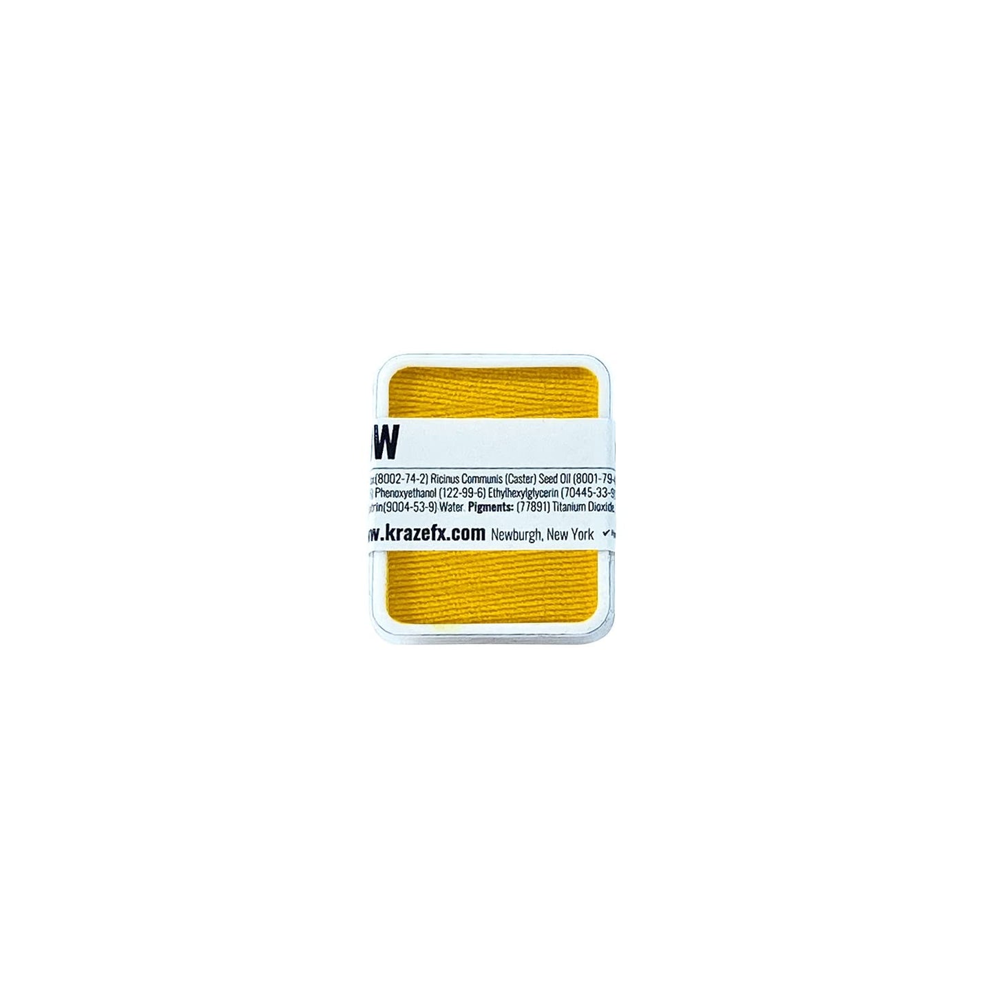 Kraze FX Face Paint Palette Refill - Yellow Face Paint (6 gm) - Hypoallergenic Non-Toxic Water Activated Professional Halloween Face & Body Painting