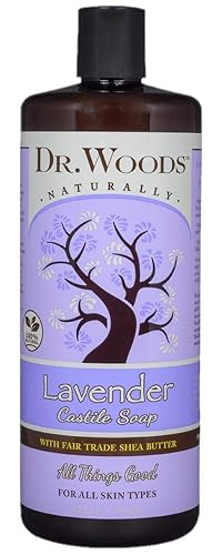 Dr Woods Castile Soap, Soothing Lavender, 32 FZ (Pack of 6)