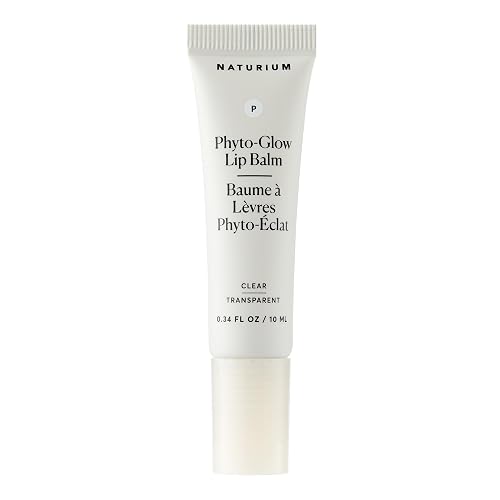 Naturium Phyto-Glow Lip Balm, Hydrating Lip Care with a Glossy Finish, 0.34 oz Clear
