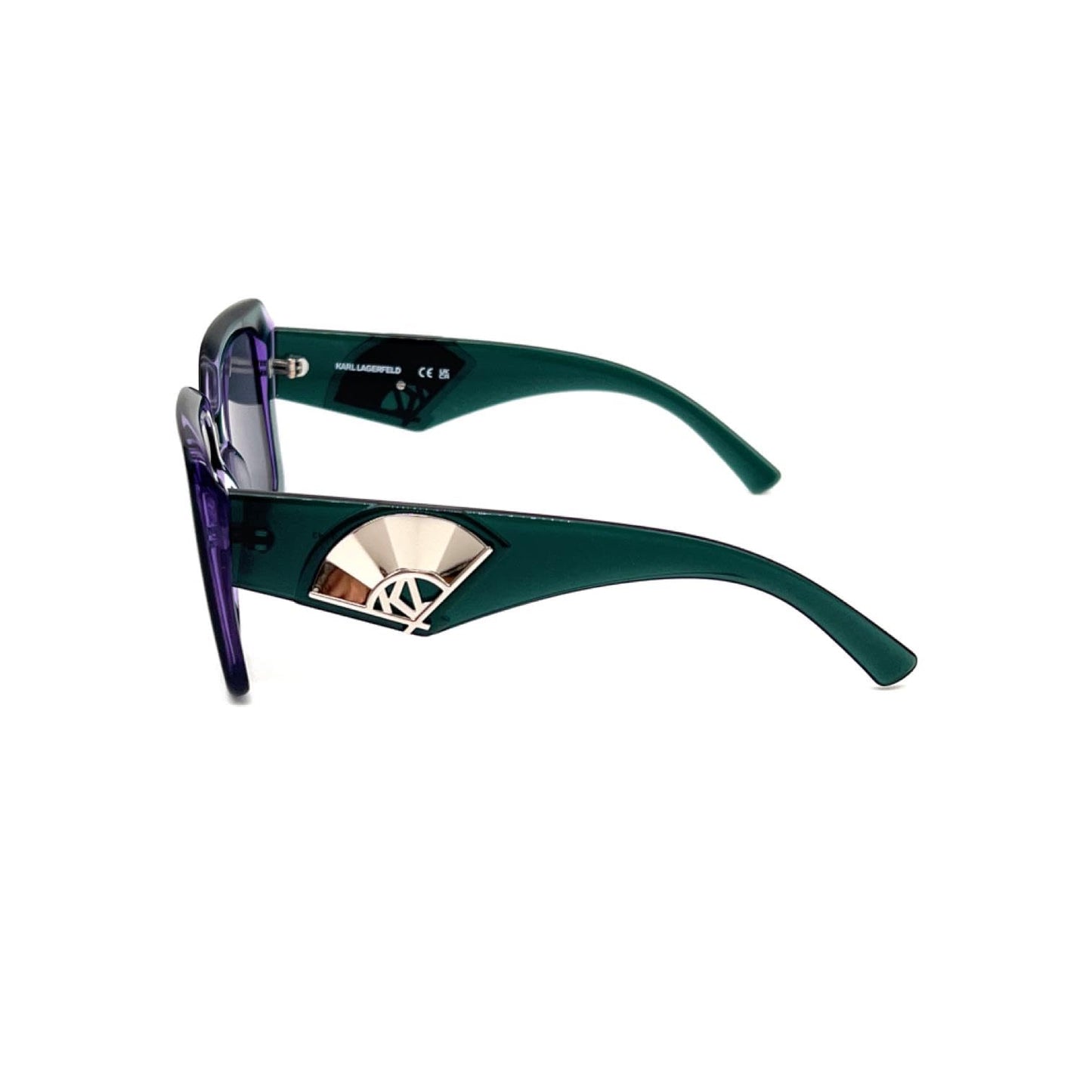 KARL LAGERFELD Women's Sunglasses, 427 Petrol/Lilac, 52
