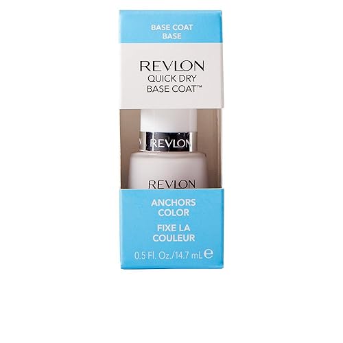 Revlon Base Coat Nail Polish, Quick Dry Nail Polish, Chip Resistant & Longwear Formula, High Shine Finish, Quick Dry Base Coat, Clear, 0.5 Fl Oz