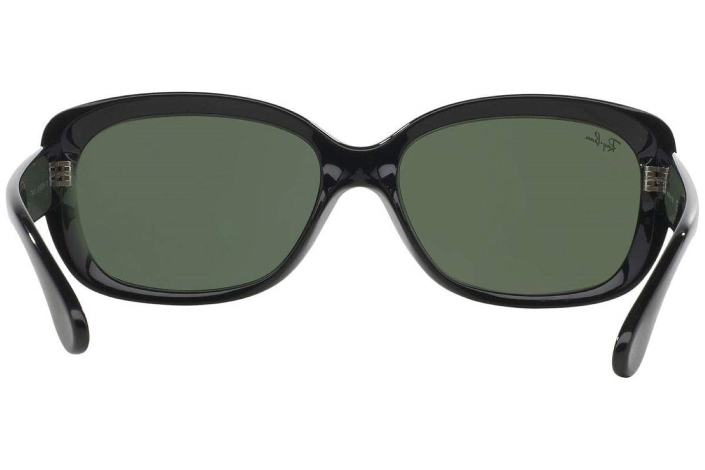 Ray-Ban Women's RB4101 Jackie Ohh Butterfly Sunglasses, Black/Dark Green, 58 mm