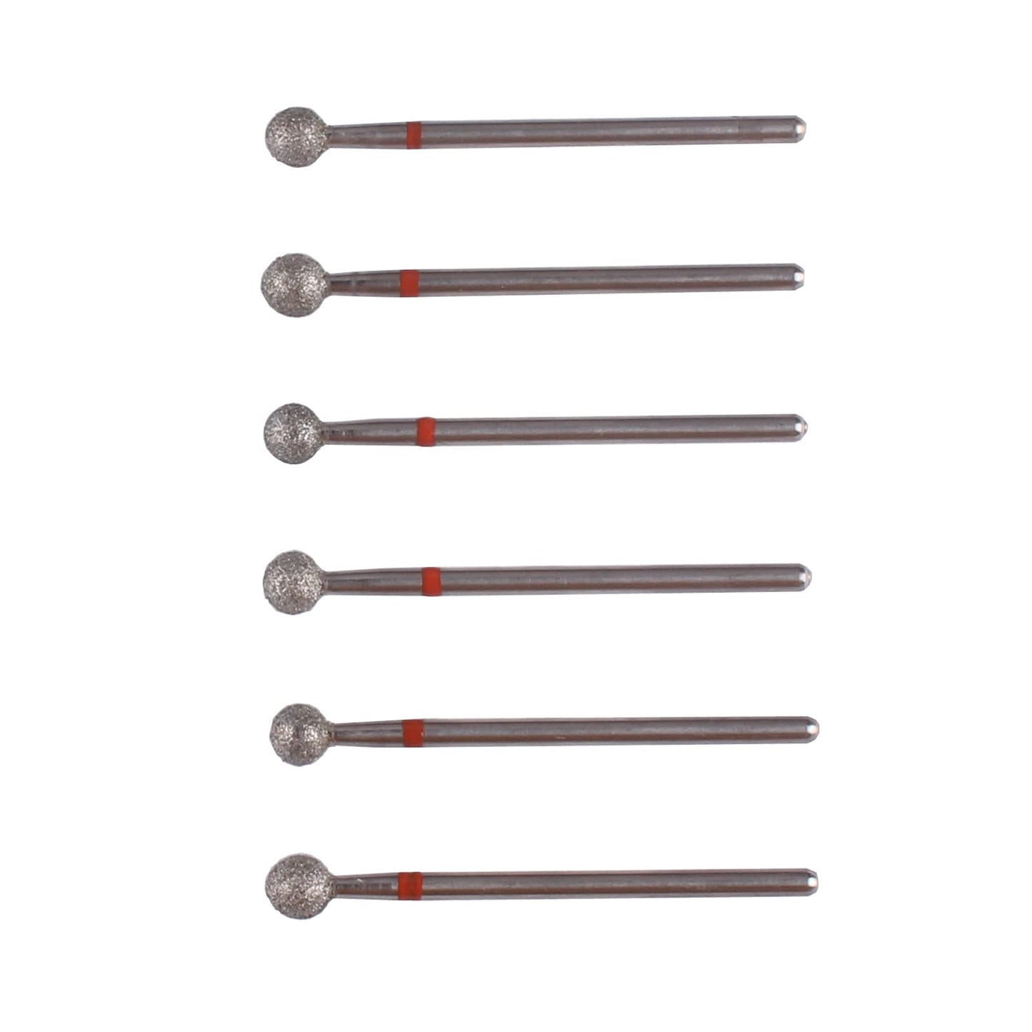 MZCMSL 6pcs Pro Diamond Ball Bits,Cuticle Drill Bit Set for Russian Manicure,3/32 Shank efile Bit (?5.0mm)