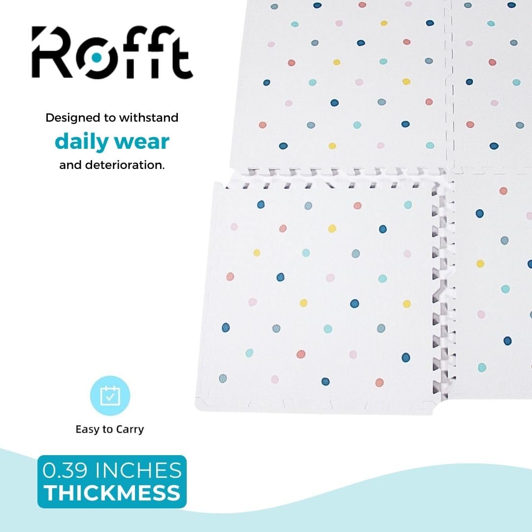 Soft Non-Toxic Baby Play Mat XXL – 9 PCS 24"x24" EVA Foam Interlocking Tiles, Colorful Puzzle Floor Mats for Kids, Nursery & Playroom