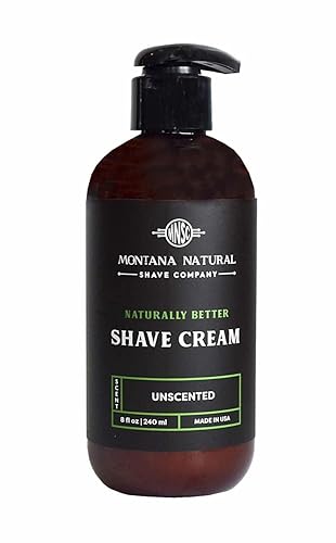 MNSC Unscented Naturally Better Pump Shave Cream - Smooth, Hypoallergenic, All-Natural, & Handcrafted in USA