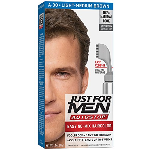 Just for Men AutoStop Hair Color, Light Medium Brown Beauty & Personal Care Just for Men
