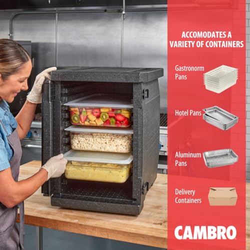 Cambro GoBox Insulated Lightweight Thermal Hot Box and Food Pan Carrier (EPP400 - Holds Four 4 Inch Pans) - Hotbox and Food Warmer for Catering…