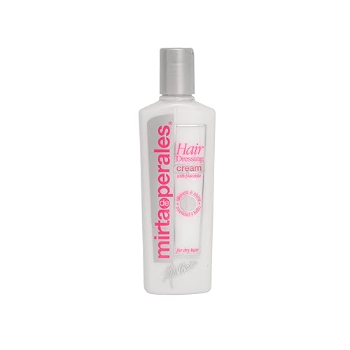 Mirta De Perales Cream Hairdressing with Placenta for Dry, Dull & Frizz-Prone Hair | Daily Styling Cream with Soy Placenta Extract & Mineral Oil |