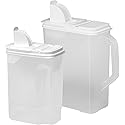 Buddeez Pet Food Storage Containers - 2 Count Bird Seed Dispenser with Pour Tight Lids and Easy Pour Spouts, 8 Qt and 3.5 Qt, Bird Seed Storage…