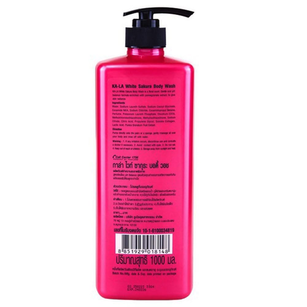 KA-LA White Sakura Body Wash 1000 ML. Beauty & Personal Care KA-LA Nature Nine