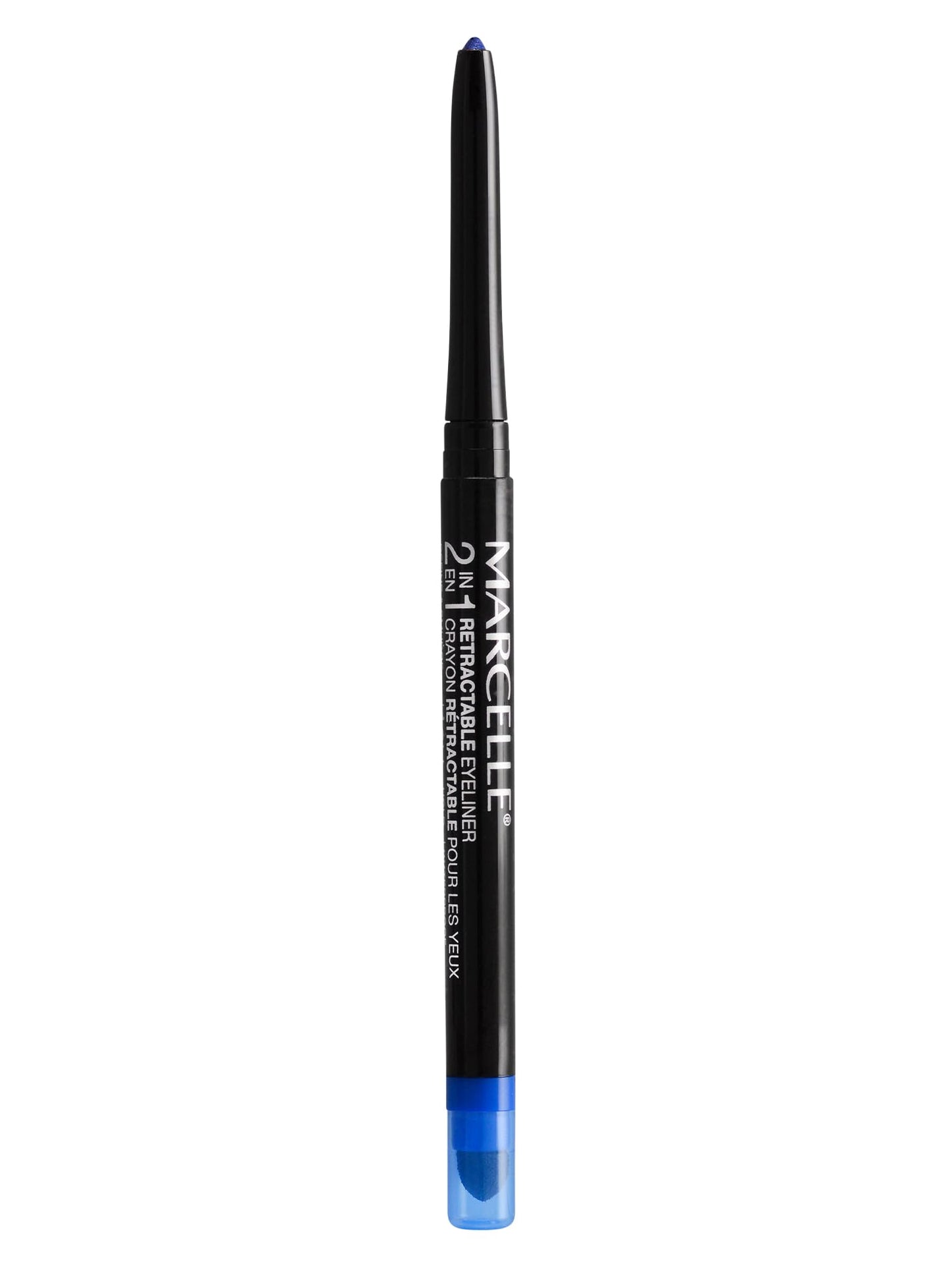 Marcelle 2-in-1 Retractable Eyeliner, Azurite, Waterproof, Easy-To-Smudge, Smokey Eye, Long-Lasting 12h, Fragrance-Free, Hypoallergenic, Cruelty-Free