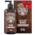 Viking Revolution Beard Conditioner w/Argan & Jojoba Oils - Softens & Strengthens - Sandalwood Scent - Beard Conditioner w/Beard Oil (17oz