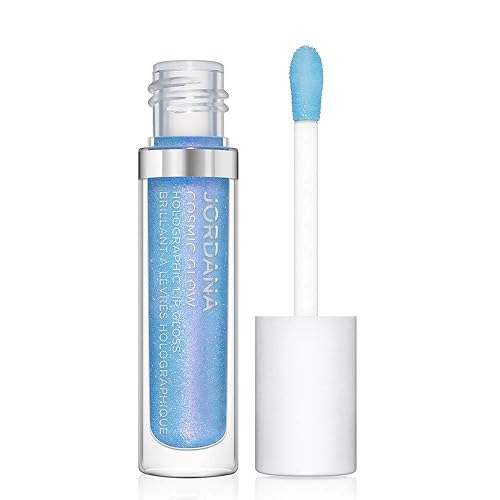 JORDANA Cosmic Glow Holographic Lip Gloss - Galactic Blue