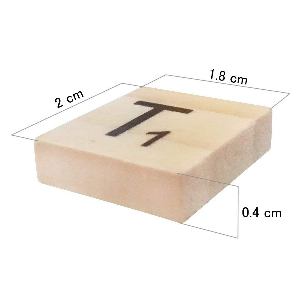 TMEEIHNSS 100Pcs Wooden Alphabet Tiles Scrabble Replacement Letters for Board Games, Wedding Frame and Wall Art (100)