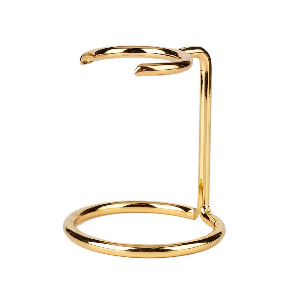 Men Shaving Brush Stand for Men, Gold Stainless Steel Shave Brush Stand Beard Brush Holder Shaving Accessories for Home, Salon, Hotel and Travel Beauty and Personal Care Agatige