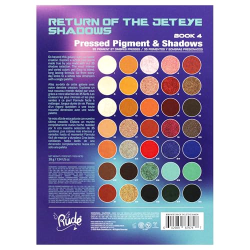 Rude Cosmetics Return of the Jeteye 35 Eyeshadows Palette - Book 4 for Women - 1.34 oz Eye Shadow