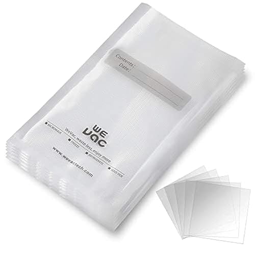 Wevac Vacuum Sealer Bags 100 Quart 8x12 Inch for Food Saver, Seal a Meal, Weston. Commercial Grade, BPA Free, Heavy Duty, Great for vac storage, Meal…