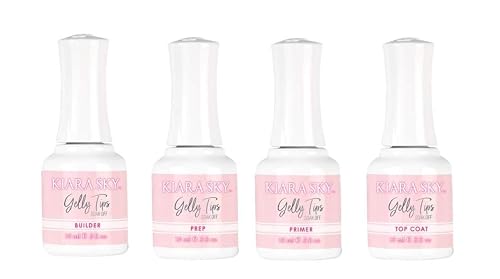 KIARA SKY Gelly Tips Essential Kit | Includes Prep, Top Coat, Builder, Primer 0.5 fl oz Beauty & Personal Care KIARA SKY