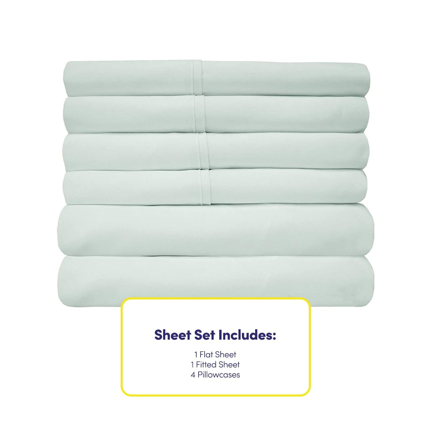 Queen Sheets Mint - 6 Piece 1500 Supreme Collection Fine Brushed Microfiber Deep Pocket Queen Sheet Set Bedding - 2 Extra Pillow Cases, Great Value,
